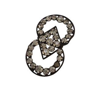 Antique Paste Buckle Marked Czechoslovakia (A6336)